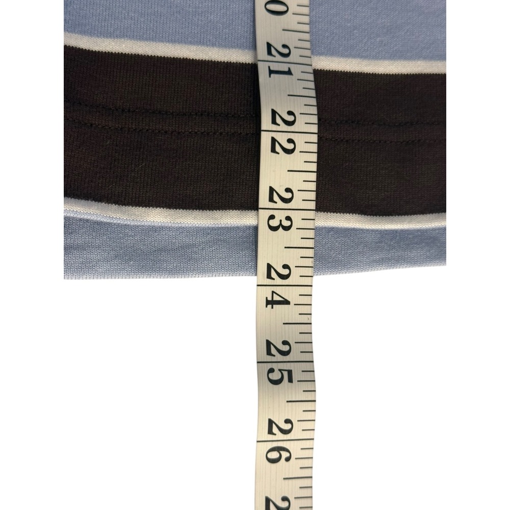 Madewell Striped Rugby Polo Shirt Tranquil Blue NZ386 Womens Medium NEW - Picture 7 of 8